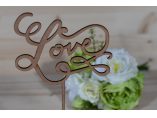 DCOR “LOVE”Decor nunta cu suport pentru aranjamente florale, realizat din lemn, vopsit (conform preferinte).Dimensiuni: 30 x 15 x 0.4 +15 cm - HANDICRAFT ATELIER #11