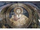 Isus pantocrator in turla de peste naos - Manastirea Saraca #4