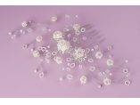 Pieptan mireasa argintat cu trandafiri si perle made with SWAROVSKI ELEMENTS - TRIA ALFA Bijuterii #5
