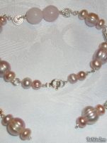 Bijuterii Indra - de lux - Set perle roz si cuart roz-colectia Indra Lux #2