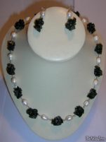 Bijuterii Indra - unicate - Set onix si perle #1
