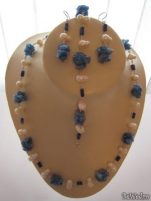 Bijuterii Indra - unicate - Set perle, calcedonie si lapis lazuli #4